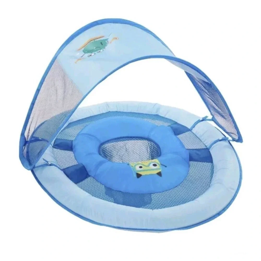 Spring Float Sun Canopy New SwimWays Baby Blue Step 1 For‎ 9-24 Months